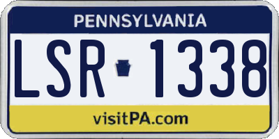 PA license plate LSR1338