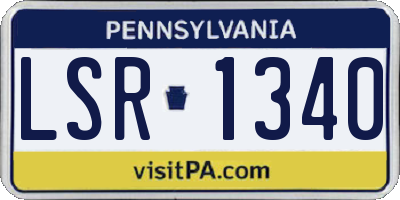 PA license plate LSR1340