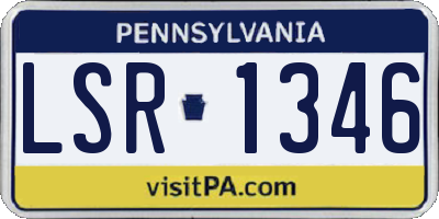 PA license plate LSR1346