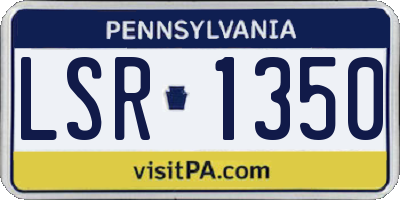 PA license plate LSR1350