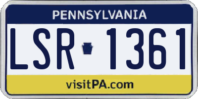 PA license plate LSR1361