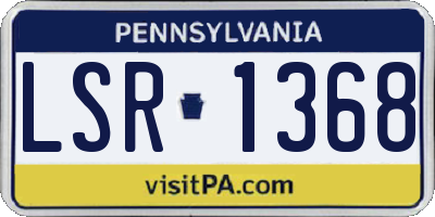 PA license plate LSR1368