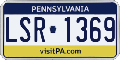 PA license plate LSR1369