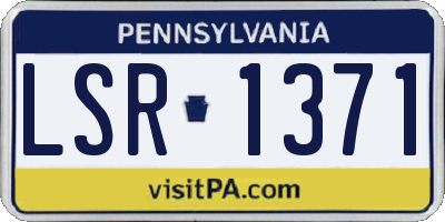 PA license plate LSR1371