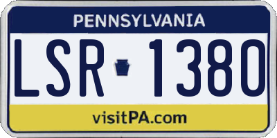PA license plate LSR1380