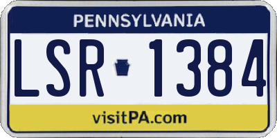 PA license plate LSR1384