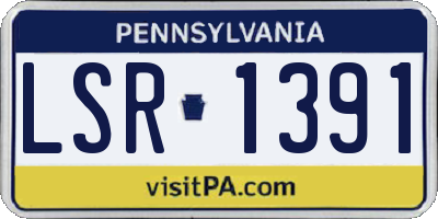 PA license plate LSR1391