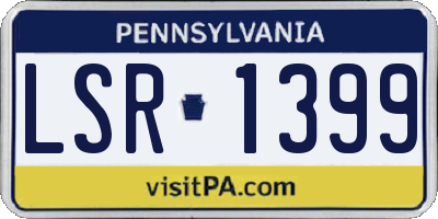 PA license plate LSR1399