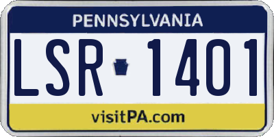 PA license plate LSR1401