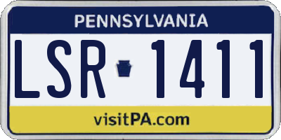 PA license plate LSR1411