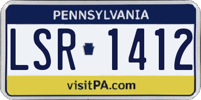 PA license plate LSR1412