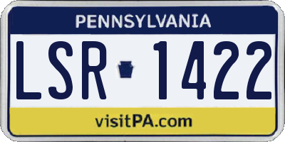 PA license plate LSR1422