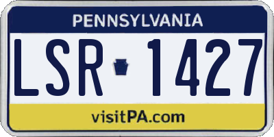 PA license plate LSR1427