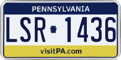 PA license plate LSR1436