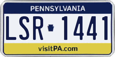 PA license plate LSR1441