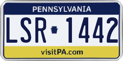 PA license plate LSR1442