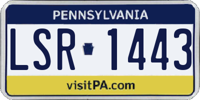 PA license plate LSR1443
