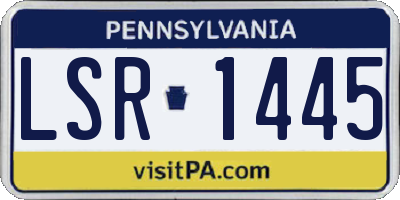 PA license plate LSR1445