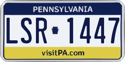 PA license plate LSR1447
