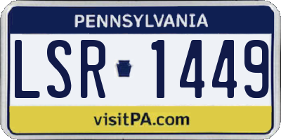 PA license plate LSR1449
