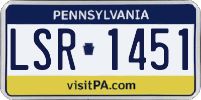 PA license plate LSR1451
