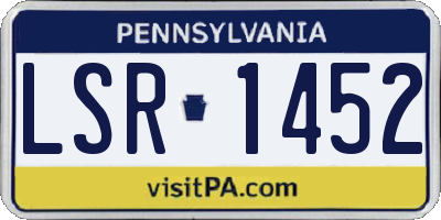PA license plate LSR1452