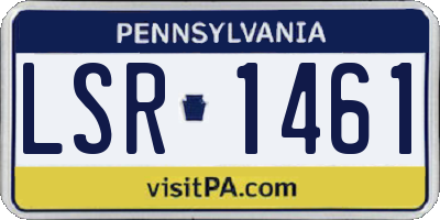 PA license plate LSR1461