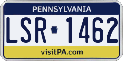PA license plate LSR1462