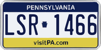 PA license plate LSR1466