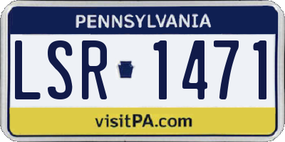 PA license plate LSR1471