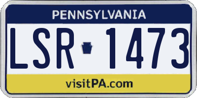 PA license plate LSR1473