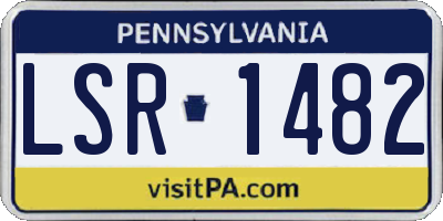 PA license plate LSR1482