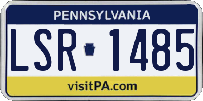 PA license plate LSR1485