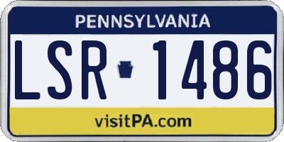 PA license plate LSR1486