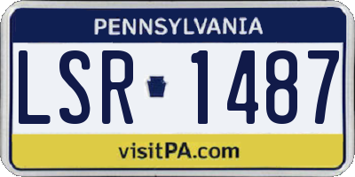 PA license plate LSR1487
