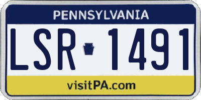 PA license plate LSR1491