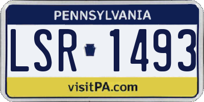 PA license plate LSR1493