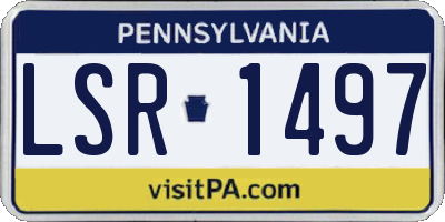 PA license plate LSR1497