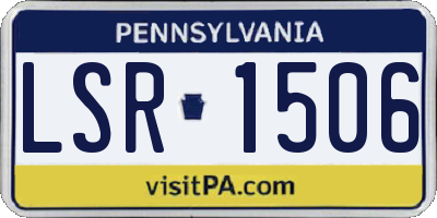 PA license plate LSR1506