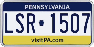PA license plate LSR1507