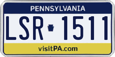 PA license plate LSR1511