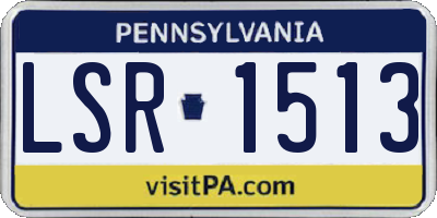 PA license plate LSR1513