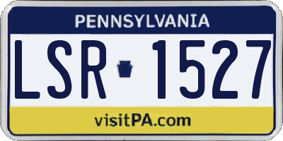 PA license plate LSR1527