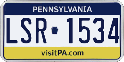 PA license plate LSR1534
