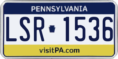 PA license plate LSR1536