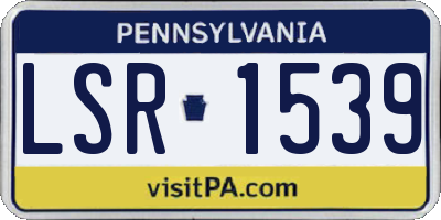 PA license plate LSR1539