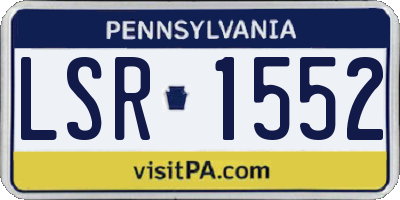 PA license plate LSR1552