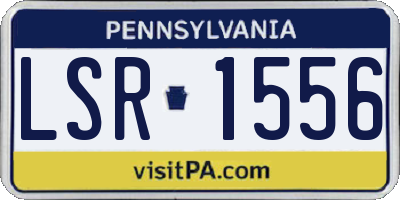 PA license plate LSR1556