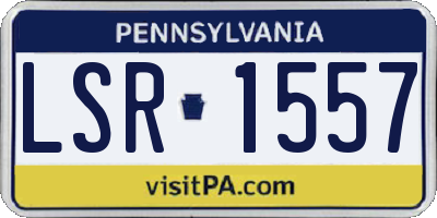 PA license plate LSR1557