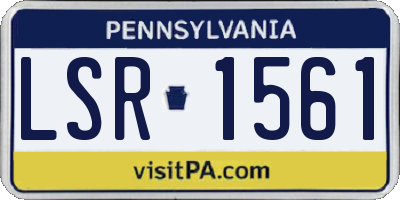 PA license plate LSR1561